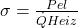 \sigma  = \frac{{Pel}}{{\dot QHeiz}}